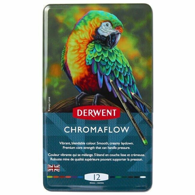 Derwent Chromaflow Kuruboya Kalem Seti 12 Renk