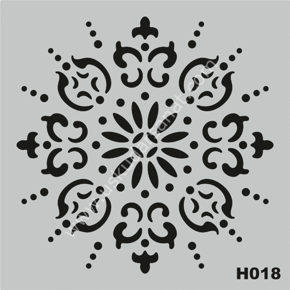 Mood Stencil Şablon 25x25 H018