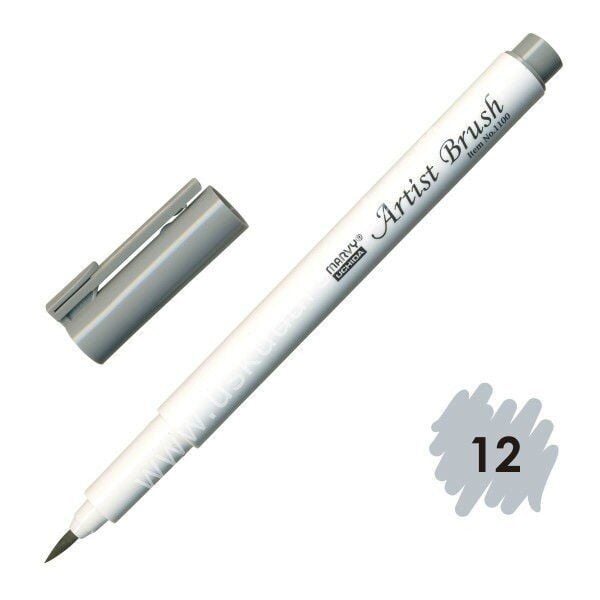 Marvy Artist Brush - Fırça Uçlu Kalem 1100 No:12 Brush Grey