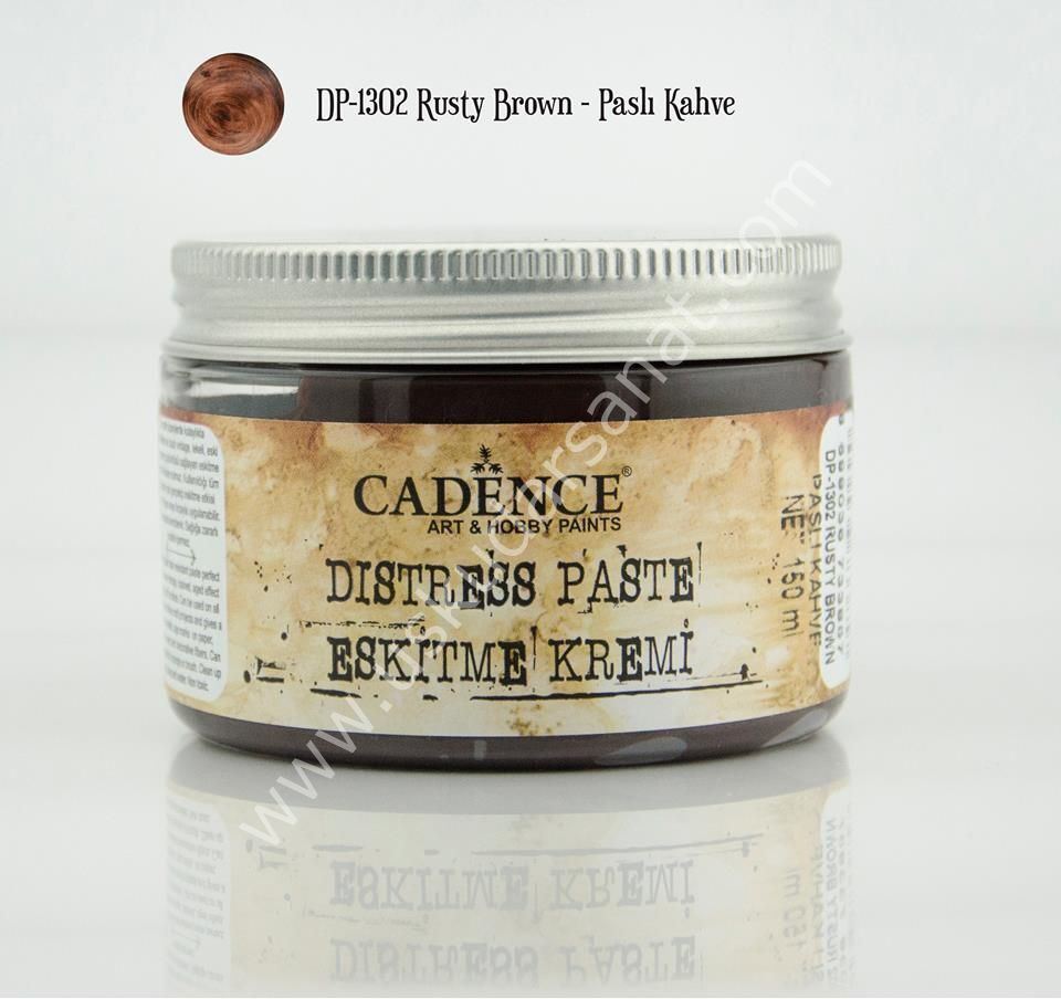 Cadence Distress Paste - Eskitme Kremi 150ml DP 1302 Rusty Brown - Paslı Kahve