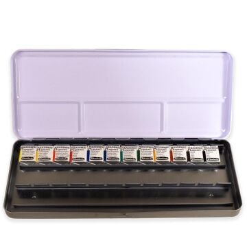 Schmincke Akademie Aquarell Metal Kutu Sulu Boya Seti 12 X Yarım Tablet 75779