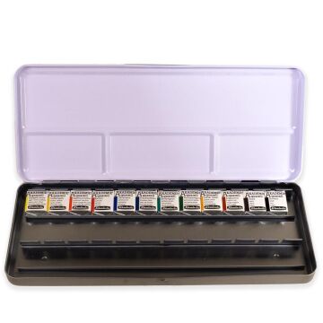 Schmincke Akademie Aquarell Metal Kutu Sulu Boya Seti 12 X Yarım Tablet 75779