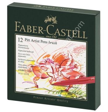 Faber Castell Pitt Boya Kalemi Fırça Uç 12 Renk