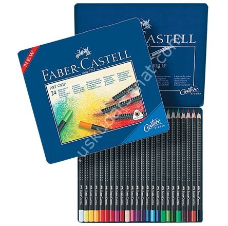 Faber Castel Creative Studio Art Grip Boya Kalemi 24'lü Metal Set