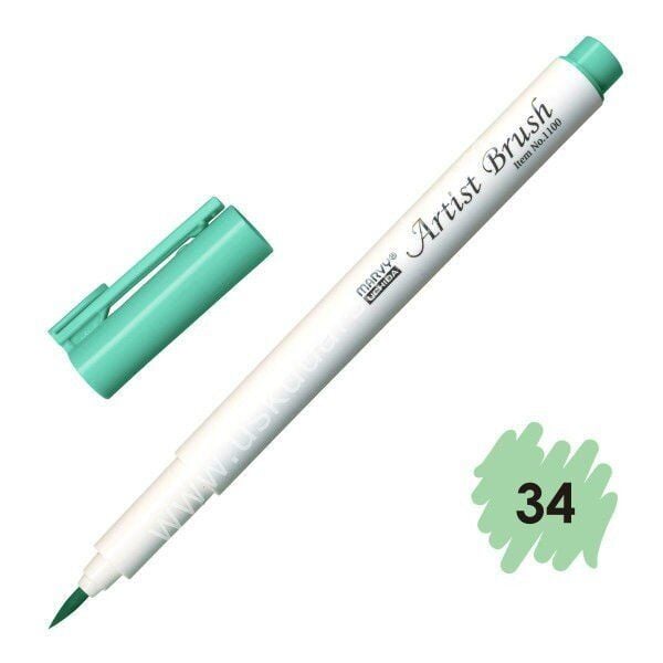Marvy Artist Brush - Fırça Uçlu Kalem 1100 No:34 Pale Green