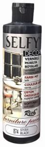 Rich Selfy Decor Vernikli Boya 240cc Siyah 874