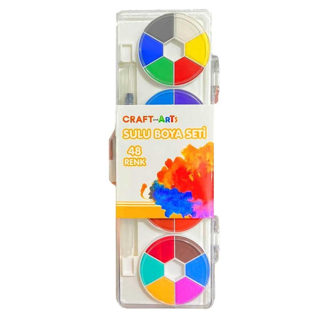 Craft And Arts Sulu Boya Seti 48 Renk Beyaz Zemin 51013853
