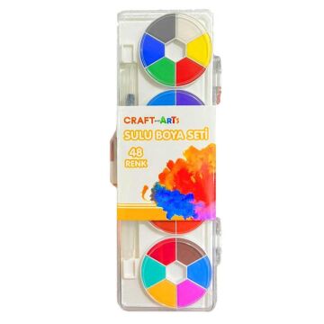 Craft And Arts Sulu Boya Seti 48 Renk Beyaz Zemin 51013853