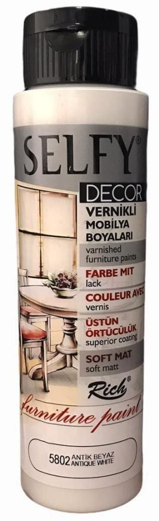 Rich Selfy Decor Vernikli Boya 500cc Antik Beyaz 5802