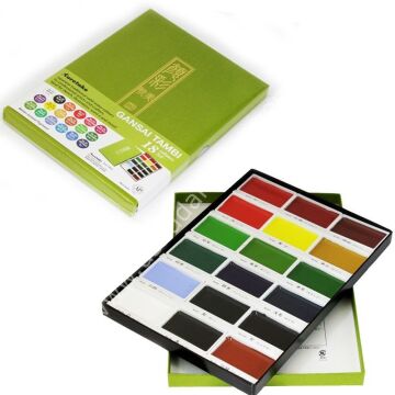 Zig Kuretake Gansai Tambi 18 Renk Tablet Suluboya