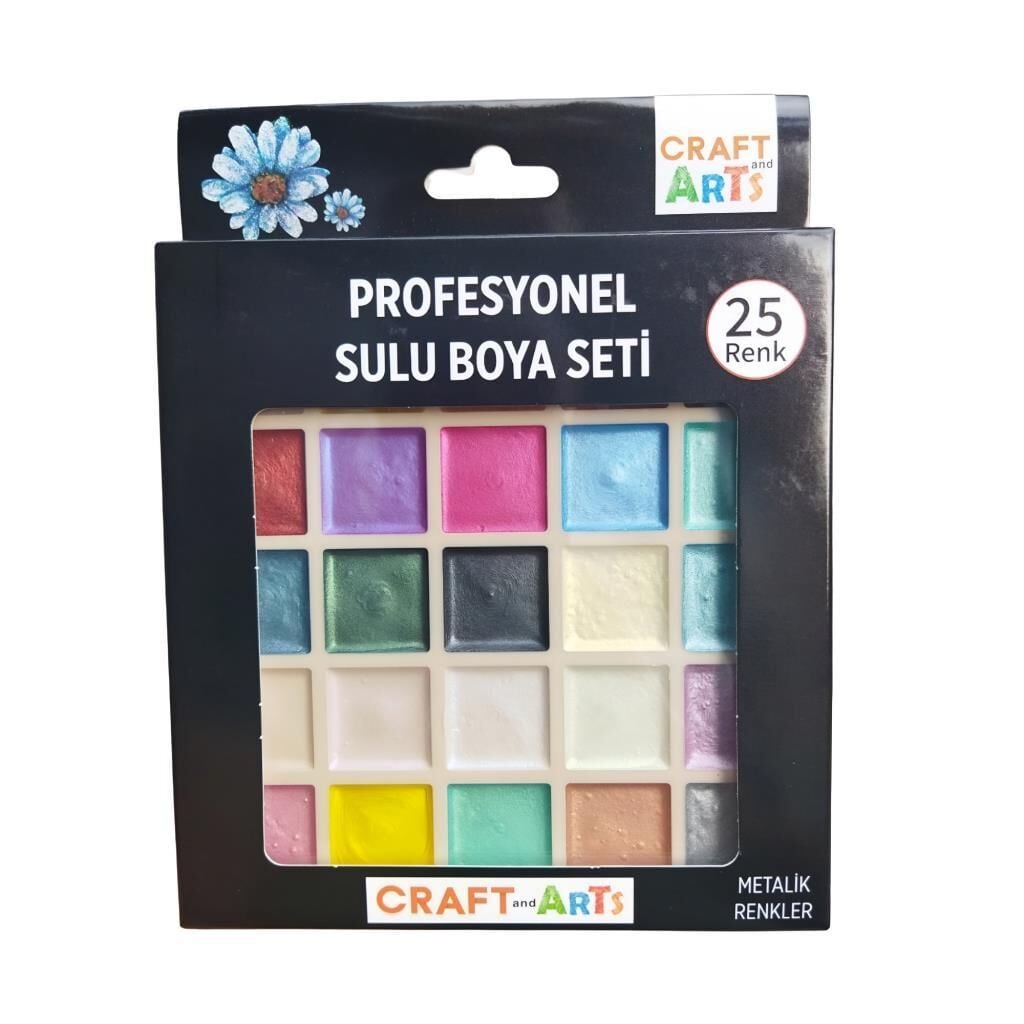Craft And Arts Profesyonel Sulu Boya Seti 25 Renk Metalik 51013862