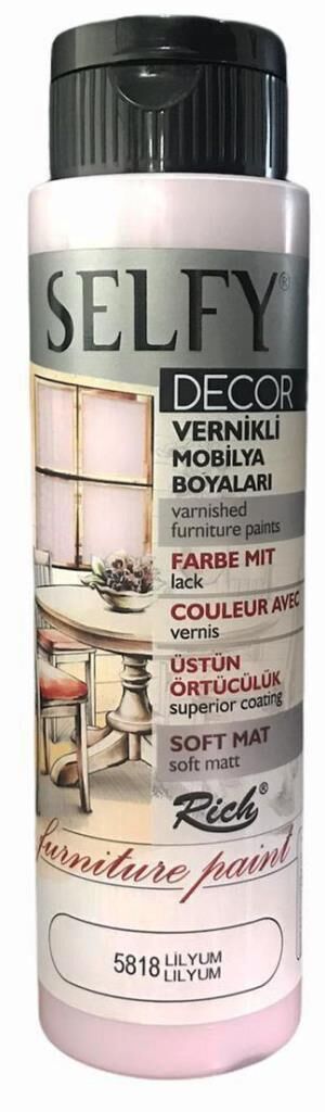 Rich Selfy Decor Vernikli Boya 500cc Lilyum 5818