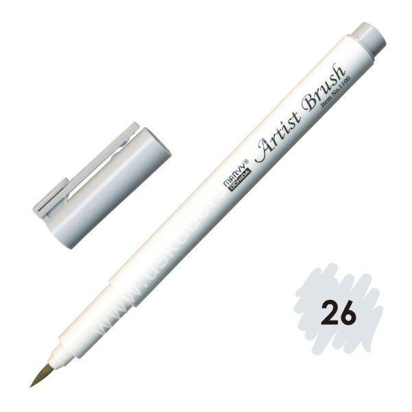 Marvy Artist Brush - Fırça Uçlu Kalem 1100 No:26 Silver Grey