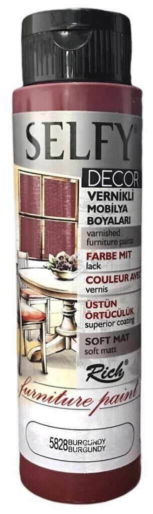 Rich Selfy Decor Vernikli Boya 500cc Burgundy 5828