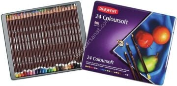 Derwent Coloursoft 24'lü Kuruboya Teneke Set