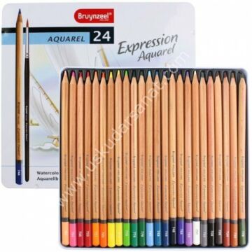 Bruynzeel Expression Aquarel 24 renk Teneke kutu