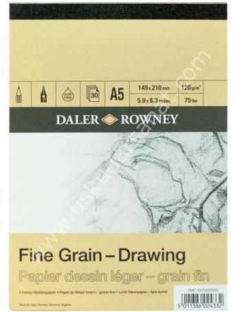 Daler Rowney Fine Grain-Drawing Eskiz Blok A5 120gr