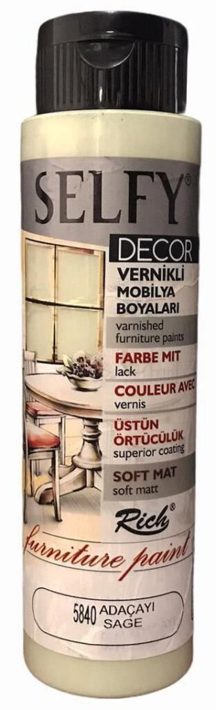 Rich Selfy Decor Vernikli Boya 500cc Adaçayı 5840