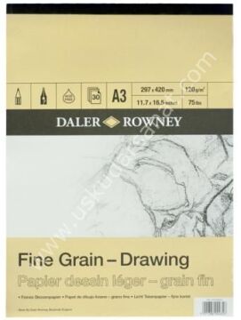 Daler Rowney Fine Grain-Drawing Eskiz Blok A3 120gr