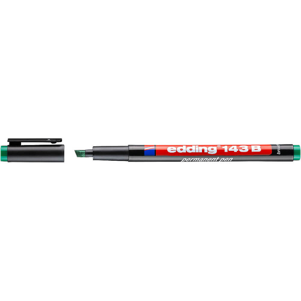 Edding 143B Yan Kesik Uç Asetat Kalemi 1 - 3 mm Yeşil
