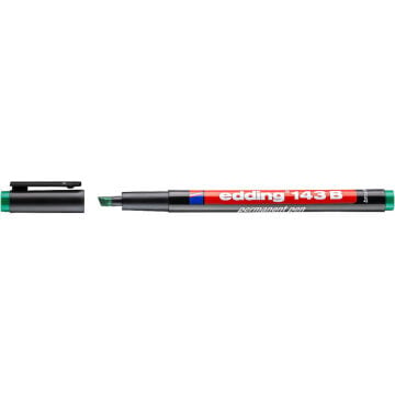 Edding 143B Yan Kesik Uç Asetat Kalemi 1 - 3 mm Yeşil