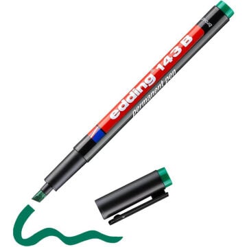 Edding 143B Yan Kesik Uç Asetat Kalemi 1 - 3 mm Yeşil
