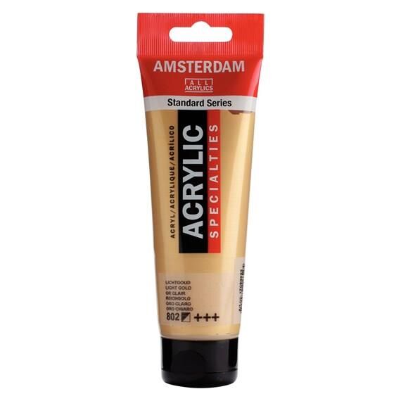 Amsterdam Akrilik Boya 120ml Tüp METALİK LIGHT GOLD 802