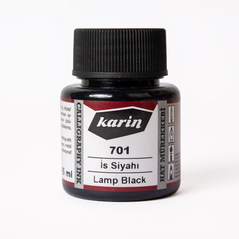 Karin Hat Mürekkebi 45ml İs Siyahı 701