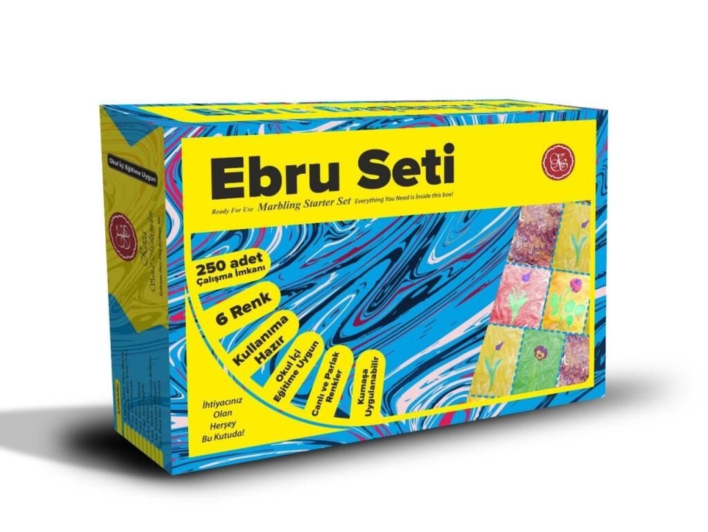 Kozasanat Hazır Ebru Seti 25x35 8 Renk