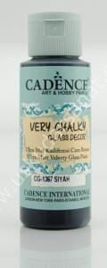Cadence Very Chalky Glass Decor Cam Boyası 59ml 1367 Siyah-Black