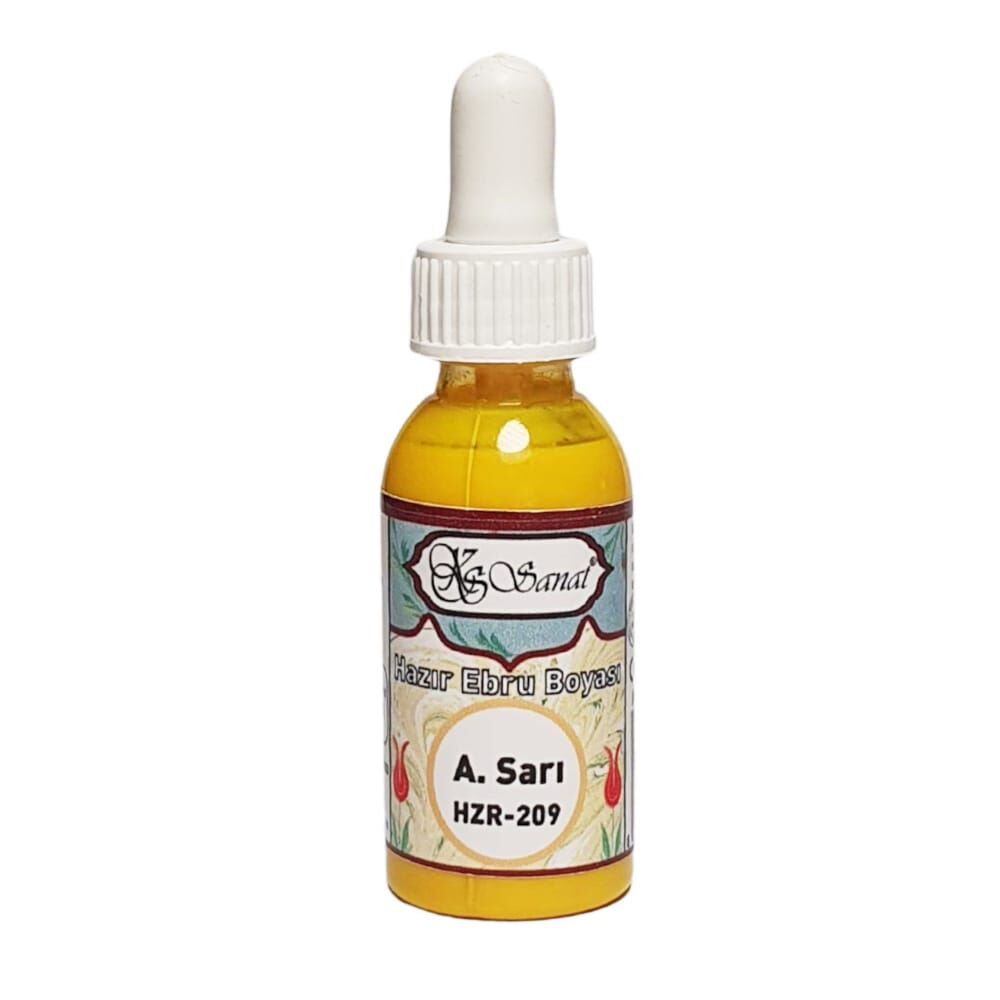 Koza Sanat Hazır Ebru Boyası 30 ml 209 Sarı
