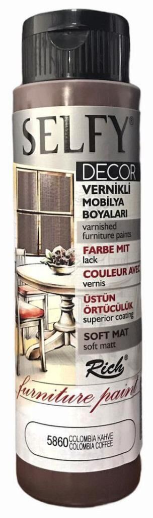 Rich Selfy Decor Vernikli Boya 500cc Colombia Kahve 5860