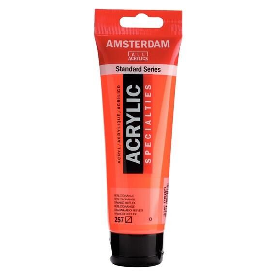 Amsterdam Standart Seri Fosforlu Akrilik Boya 120 ml Reflex Orange 257