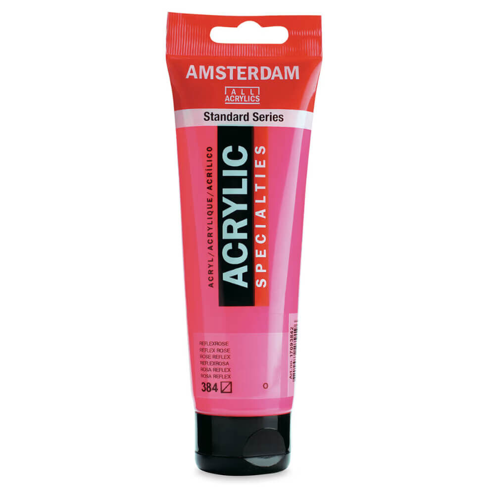 Amsterdam Standart Seri Fosforlu Akrilik Boya 120 ml Reflex Rose 384