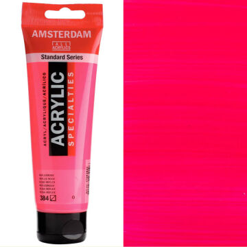 Amsterdam Standart Seri Fosforlu Akrilik Boya 120 ml Reflex Rose 384