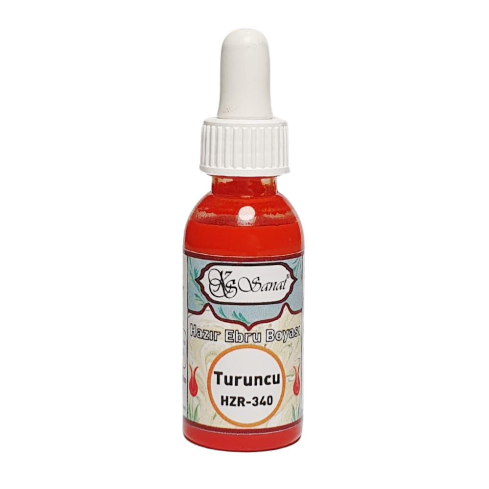 Koza Sanat Hazır Ebru Boyası 30 ml 340 Turuncu