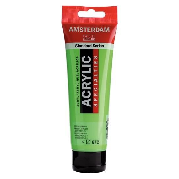 Amsterdam Standart Seri Fosforlu Akrilik Boya 120 ml Reflex Green 672