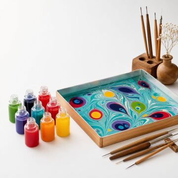 Koza Sanat Hazır Ebru Boyası 30 ml 355 Fuşya