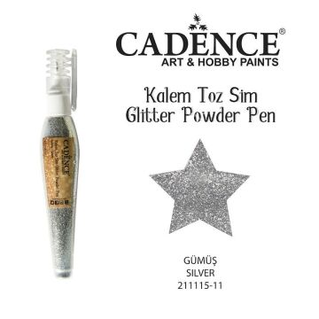 Cadence Kalem Toz Sim - Glitter Powder 10gr GÜMÜŞ-11