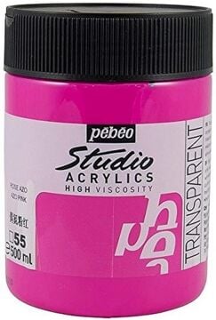 Pebeo Studio Yüksek Viskoziteli Akrilik Boya 500 ml Azo Pink 55