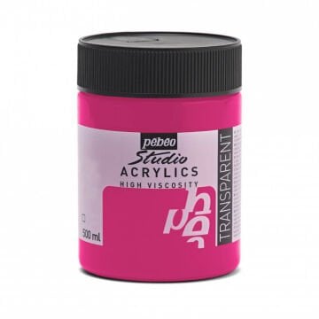 Pebeo Studio Yüksek Viskoziteli Akrilik Boya 500 ml Azo Pink 55