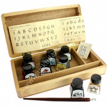 Winsor & Newton Kaligrafi  Seti Lüks Ahşap Kutu 1190193