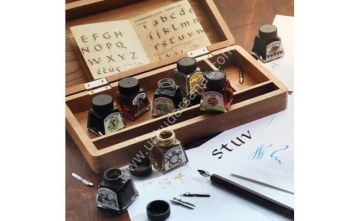 Winsor & Newton Kaligrafi  Seti Lüks Ahşap Kutu 1190193
