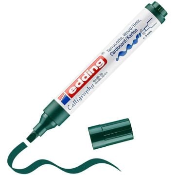 Edding 1455 Kaligrafi Kalemi Esnek Uç 1 - 5 mm Bottle Green 025