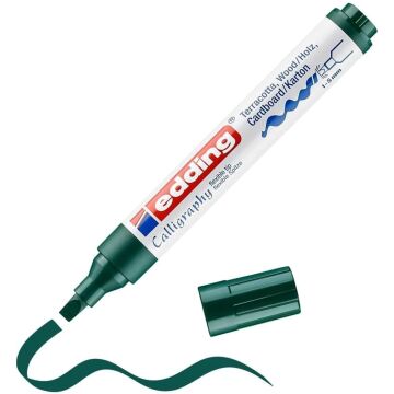 Edding 1455 Kaligrafi Kalemi Esnek Uç 1 - 5 mm Bottle Green 025