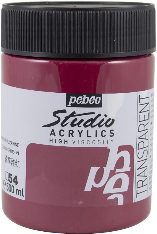 Pebeo Studio Akrilik Boya 500ml 54 Alizarin Crimson