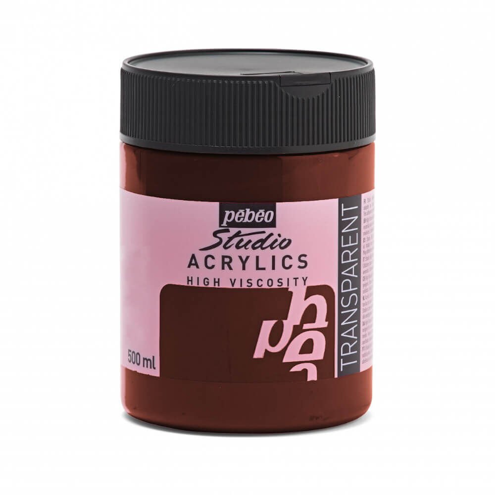 Pebeo Studio Yüksek Viskoziteli Akrilik Boya 500 ml Alizarin Crimson 54