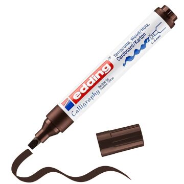 Edding 1455 Kaligrafi Kalemi Esnek Uç 1 - 5 mm Dark Brown 018