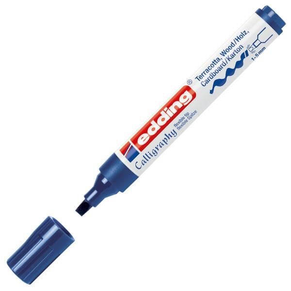 Edding 1455 Kaligrafi Kalemi 5 mm, Çelik Mavisi