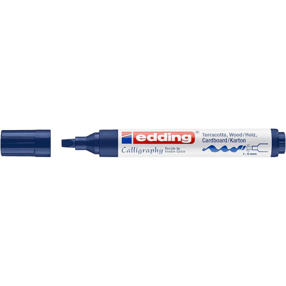 Edding 1455 Kaligrafi Kalemi Esnek Uç 1 - 5 mm Steel Blue 017